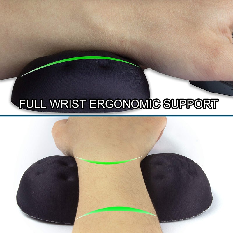 BRILA Deluxe Ergonomic Mouse Wrist Rest Guard - Soft Memory Foam Wrist Elbow Support Cushion Pad for Computer Laptop Office Work PC Gaming Mouse - Image 5